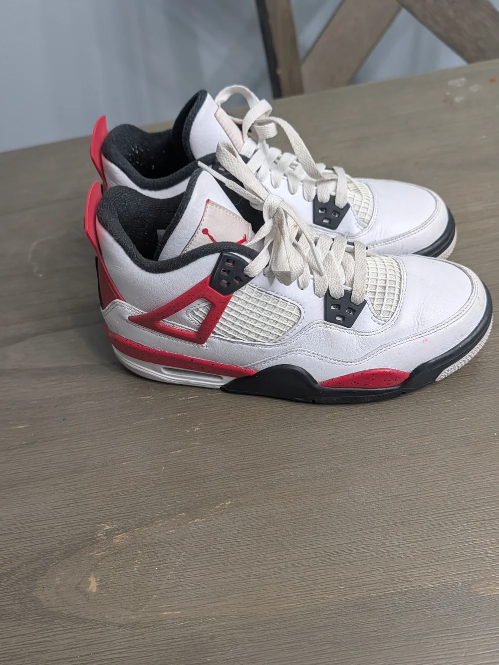 Jordan Retro 4 Basketball Sneakers  Red Cement
